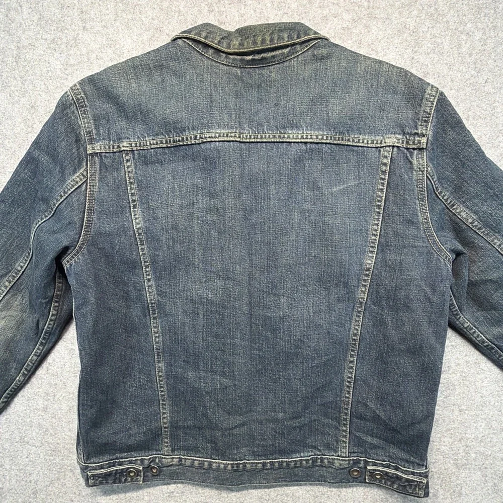Vintage Levis Denim Trucker Jacket Mens Size Large Quilted Liner Distresse 70528